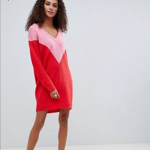 Brave Soul/ASOS - chevron sweater dress